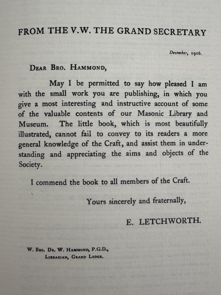 A doua pagină a prefeței, semnată William Hammond, februarie 1917