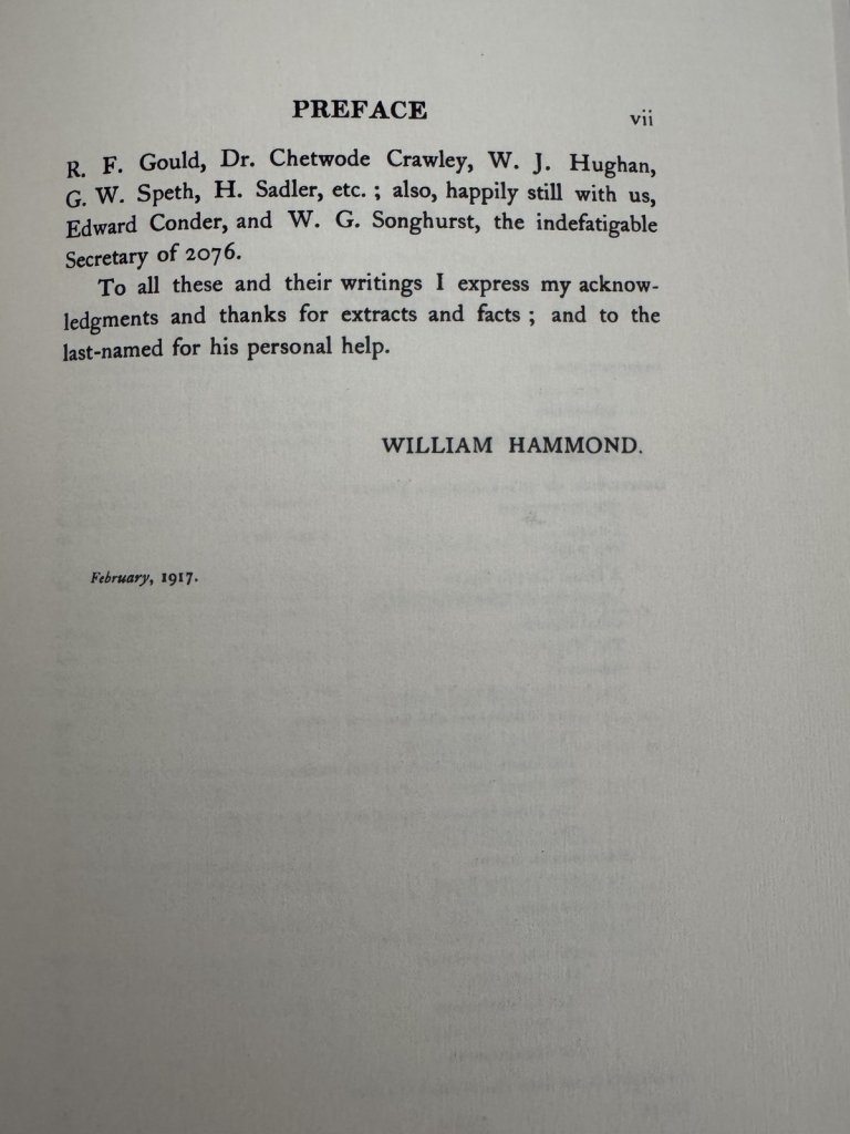 Scrisoarea Marelui Secretar E. Letchworth către William Hammond, decembrie 1916