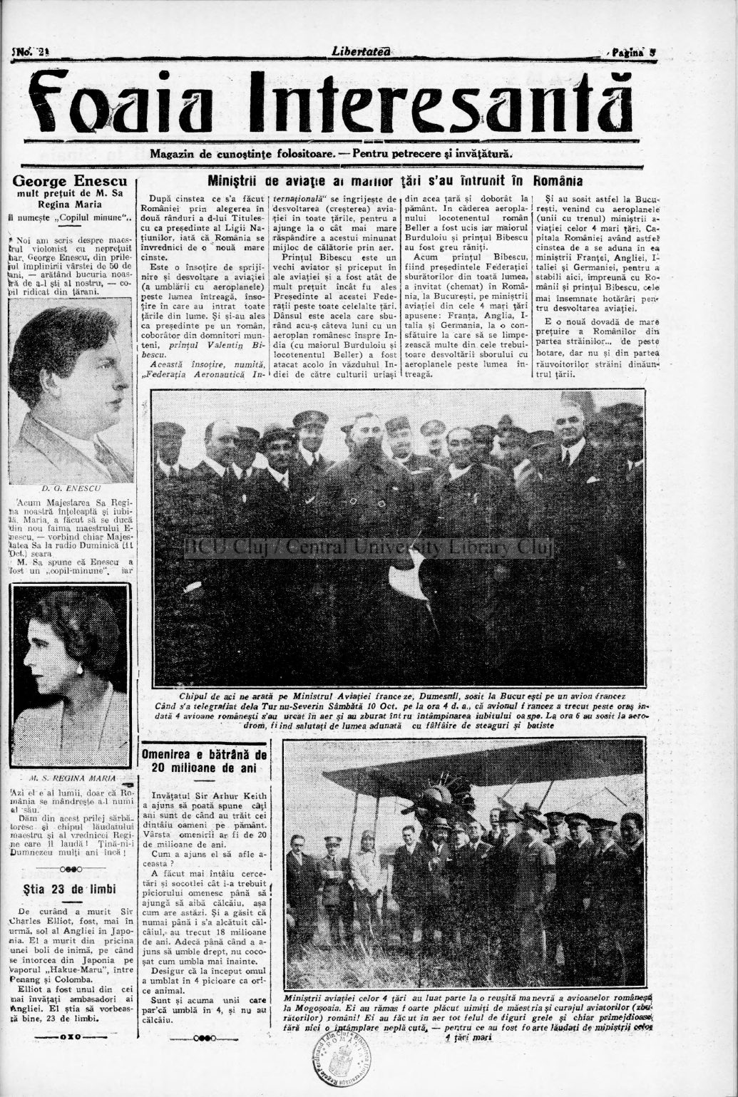 Libertatea, București, an XXX, nr. 21, 15 octombrie 1931, p. 5
