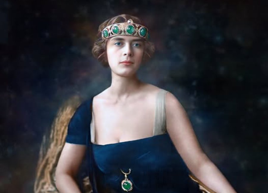 Marta Bibescu, portret colorizat